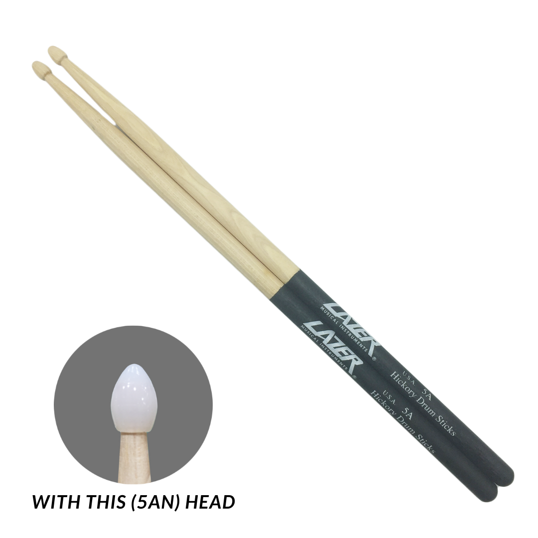 Black Anti-Slide Hickory Drumstick (PC163)
